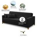 Ver imagem 3 de Sofá Cama 3 Lugares 2,00m Aurora Suede Adonai Estofados