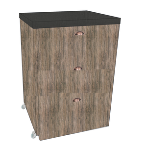 Mesa Multiuso Projeto Camarim Madeirado com Assento Estofado Ébano /cool