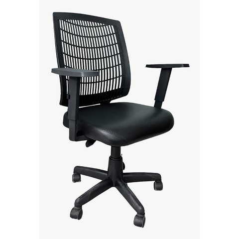 Cadeira Escritorio Micro C/bra Reg Base Gir Preto