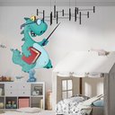 Ver imagem 2 de Adesivo de Parede Dinossauro Professor-Pequeno 48x58cm