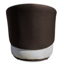 Ver imagem 4 de Kit 2 Poltronas Orgânica para Sala de Estar Lara Veludo Bege/pu Marrom - Montanaris Decor