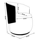 Ver imagem 5 de Kit 2 Poltronas Orgânica para Sala de Estar Lara Veludo Bege/pu Marrom - Montanaris Decor