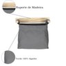 Organizador Suspenso com Suporte de Madeira e Lona 100% Algodão - Tramontina - Cinza 91751/012 - 4