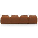 Ver mais imagens de Sofá 5 Lugares com Chaise Direito Sala Living 328cm Arlo F04 Veludo Telha - Lyam Decor