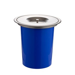 Lixeira de Embutir Para Bancada 8 Litros Aço Inox 304 Escovado Pingoo.casa - Prata