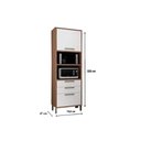 Ver imagem 3 de Módulo Cozinha Ronipa Syrah Torre Quente com 2 Portas e 2 Gavetas 74x225m Amendoa-off White-ronipa