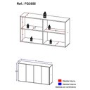 Ver imagem 5 de Aparador Buffet 4 portas Multimóveis Veneza FG3555 Rustic