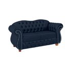 Ver imagem 1 de Sofá Chesterfield Merlo 2 lugares 1,80 Suede Cinza Camurça/ decoração, recepção, sala tv estar