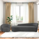 Ver imagem 1 de Kit Divã Recamier Orgânico França 250cm Lado Esquerdo e Poltrona Amore Linho