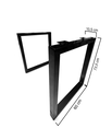 Ver imagem 5 de Pé de Mesa 60x72 - Modelo Slim - Black Piano - Par