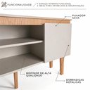 Ver imagem 2 de Rack Cava 107cm 2 Portas Off White para TV até 50" Byhouse