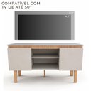Ver imagem 6 de Rack Cava 107cm 2 Portas Off White para TV até 50" Byhouse