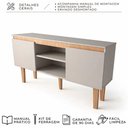 Ver imagem 4 de Rack Cava 107cm 2 Portas Off White para TV até 50" Byhouse