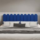 Ver imagem 1 de Cabeceira Nuvem King Size Facil Instalação 10 Placas 45x20cm:azul Marinho