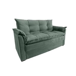 Sofá Small 3 Lugares Conforto 160cm Suede Cinza Herrero Decor - 2
