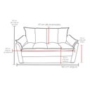 Ver imagem 4 de Sofá Small 3 Lugares Conforto 160cm Suede Cinza Herrero Decor