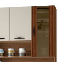Ver imagem 5 de Armário de Cozinha Compacta 90cm Bruna K02 Nogueira/Off White/Ripado - Mpozenato