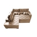 Ver imagem 6 de Sofá de Canto 2.60x2.36m Retrátil e Reclinável com Molas Cama inBox Platinum Esquerdo Suede Bege