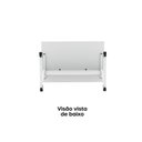 Ver mais imagens de Mesa de Escritório Reta M90 P15 Tubular MDP 90cm Branco Pandin Móveis