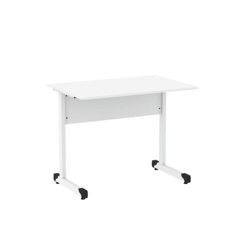 Mesa de Escritório Reta M90 P15 Tubular MDP 90cm Branco Pandin Móveis