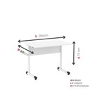 Ver imagem 7 de Mesa de Escritório Reta M90 P15 Tubular MDP 90cm Branco Pandin Móveis