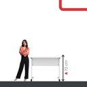 Ver imagem 4 de Mesa de Escritório Reta M90 P15 Tubular MDP 90cm Branco Pandin Móveis