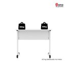 Ver imagem 3 de Mesa de Escritório Reta M90 P15 Tubular MDP 90cm Branco Pandin Móveis