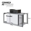 Ver imagem 2 de Gabinete para Banheiro Suspenso Industrial com Cuba Berlin Preta Branco