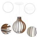 Ver imagem 6 de Pendente Bali E27 Mdf Branco Restaurante Contemporâneo 3un