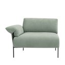 Ver imagem 3 de Sofá Modular Industrial com Braço Esquerdo Basileia 120cm Yescasa Veludo Tx Verde Pistache