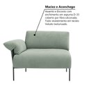 Ver mais imagens de Sofá Modular Industrial com Braço Esquerdo Basileia 120cm Yescasa Veludo Tx Verde Pistache