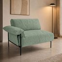 Ver imagem 1 de Sofá Modular Industrial com Braço Esquerdo Basileia 120cm Yescasa Veludo Tx Verde Pistache