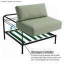 Ver imagem 6 de Sofá Modular Industrial com Braço Esquerdo Basileia 120cm Yescasa Veludo Tx Verde Pistache