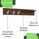 Ver imagem 3 de Porta Chaves De Parede Porta Chaveiro Organizador M.M.C.C