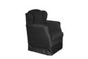 Ver imagem 4 de Puff e Poltrona Amamentação Balanço Quarto Baby Suede Preto - Incasa Decor