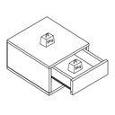 Ver imagem 6 de Kit 02 Mesa de Cabeceira Suspensa 30 Cm B87 Branco Novam