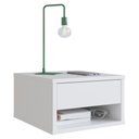 Ver imagem 5 de Kit 02 Mesa de Cabeceira Suspensa 30 Cm B87 Branco Novam