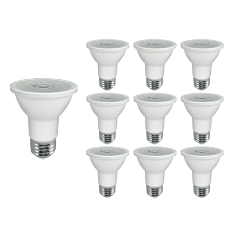 10 Lâmpadas Led Astraled Par 20 38° 7w E27 Bivolt 6500k Luz Branca