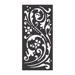 Painel Vazado Divisória Mdf Marselha Preto Decore Painéis e Divisórias 0,60x2,20m - 1