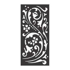Painel Vazado Divisória Mdf Marselha Preto Decore Painéis e Divisórias 0,60x2,20m