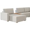 Sofá de Canto Modulado 291cm - 312cm 6 Lugares France Bouclé Suave Off White - Sallar Home - 5