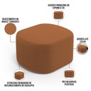 Ver imagem 4 de Kit 2 Puffs Decorativos Orgânico para Living Quarto 70cm Doha W01 Bouclê Terracota - Lyam Decor
