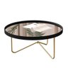 Mesa de Centro Alamanda Moderna Preto Dourado Jb Bechara - 1