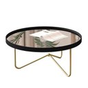 Ver imagem 1 de Mesa de Centro Alamanda Moderna Preto Dourado Jb Bechara