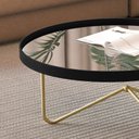 Ver imagem 2 de Mesa de Centro Alamanda Moderna Preto Dourado Jb Bechara