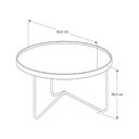 Ver imagem 5 de Mesa de Centro Alamanda Moderna Preto Dourado Jb Bechara