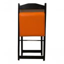 Ver imagem 4 de Kit 5 Conjuntos Dobráveis 70x70 Preto com Estofado Laranja 5 Mesas 20 Cadeiras