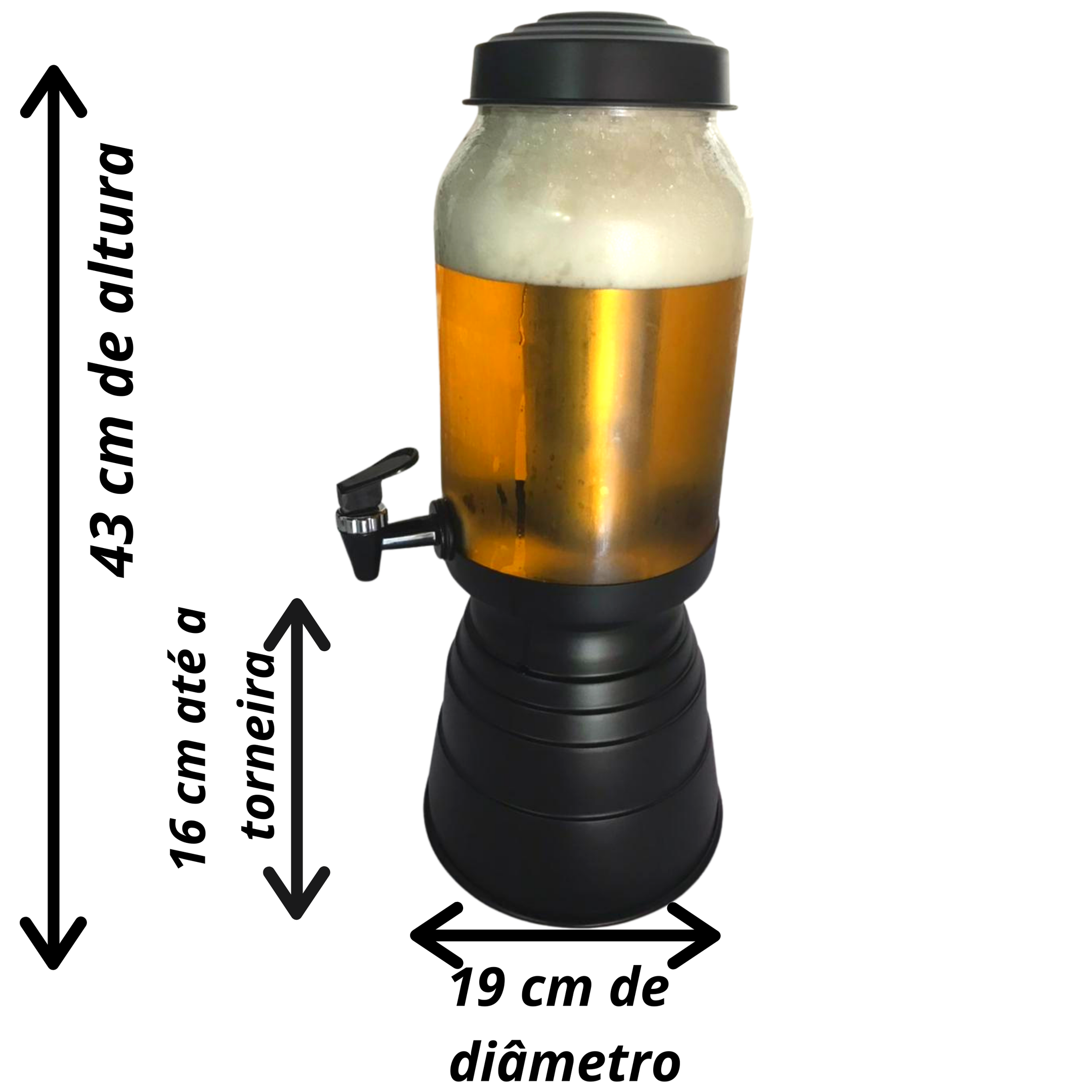 Torre de chopp chopeira cervejeira com 2 bastões térmico lacrado - 2