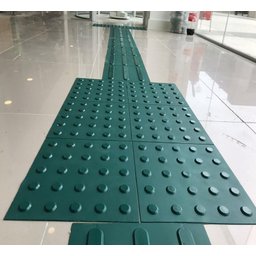 KIT 10 PÇS PISO TÁTIL PVC 25x25 ALERTA VERDE - 3