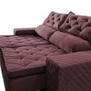Ver imagem 4 de Sofá Retrátil e Reclinável 2,00m Essence Velusoft Vinho Cama Inbox
